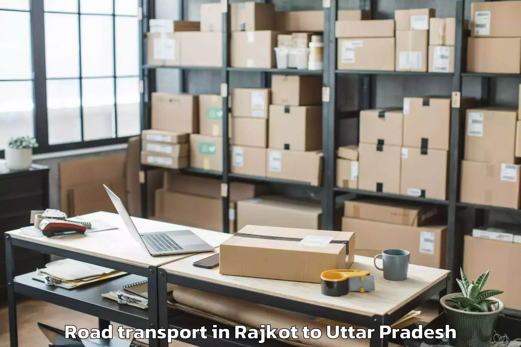 Top Rajkot to Khudaganj Road Transport Available